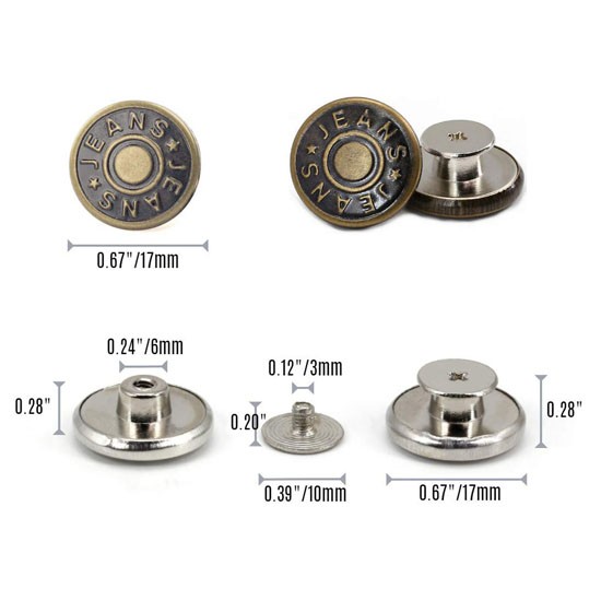 Shank Buttons Buttons for Jeans