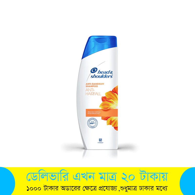 Head & Shoulders, Anti-Hairfall, Anti-Dandruff Shampoo for Women & Men, 180ml